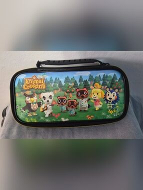 Nintendo Animal Crossing Switch Case- Blue/Green Character Print